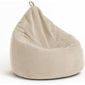 chilly pilley sitzsack aus cord mit eps-fuellung - sitzkissen - bequem bean bag cremefarbig 65x85