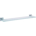 tesa ekkro glasablage aus satiniertem glas verchromte halterung - badablage zur wandbefestigung ohne bohren inkl klebeloesung - 600mm x 50mm x 120mm