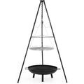 springos schwenkgrill mit feuerschale dreibein grill 58 cm holzkohlegrill grill grill hoehenverstellbarer grillrost lagerfeuer grill fuer garten camping terrasse springos