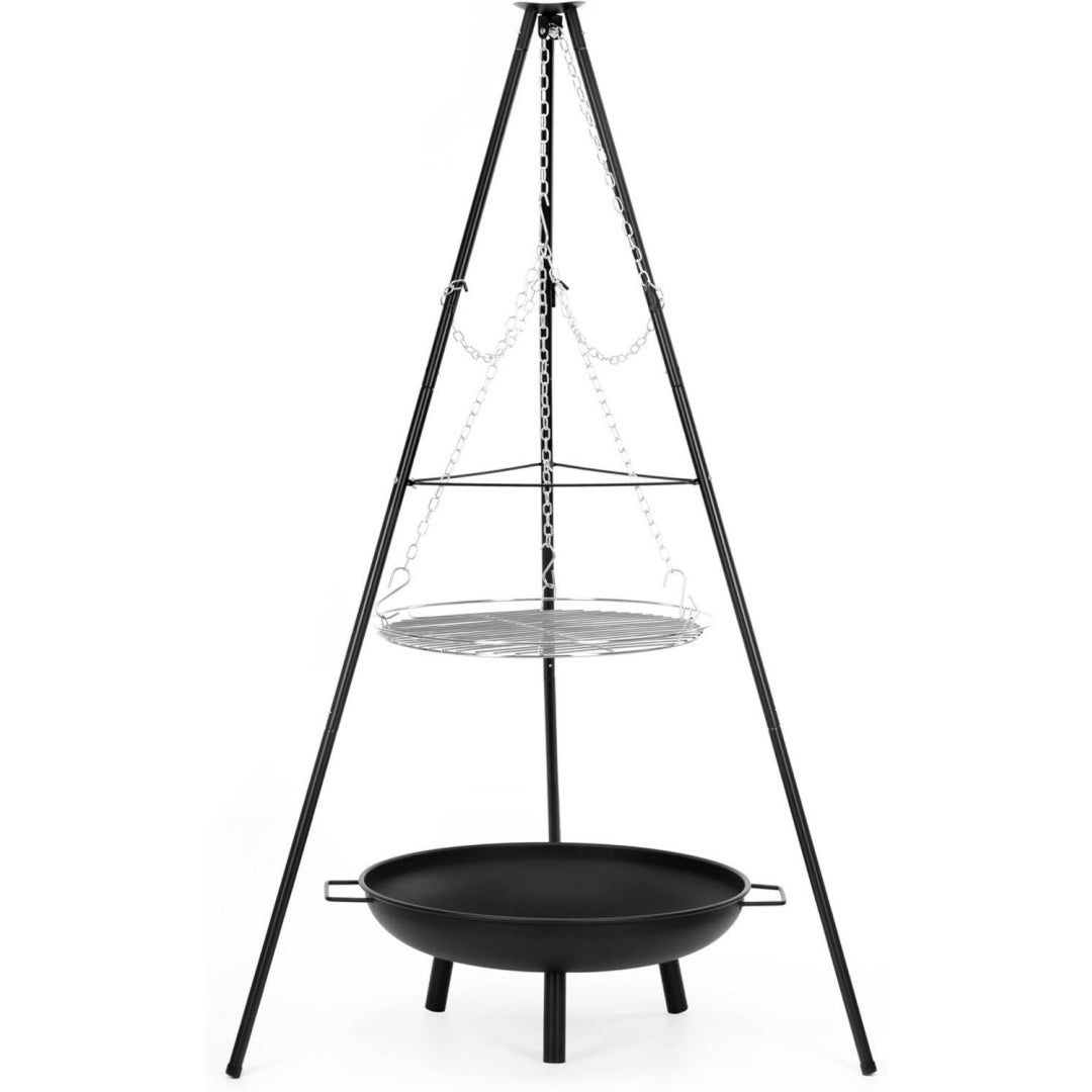 springos schwenkgrill mit feuerschale dreibein grill 58 cm holzkohlegrill grill grill hoehenverstellbarer grillrost lagerfeuer grill fuer garten camping terrasse springos