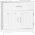 eugad waschbeckenunterschrank badezimmerschrank mit schubladen 2 faecher hinter tuer verstellbare ablage badezimmer unterschrank waschtischunterschrank weiss 60x60x30 cm