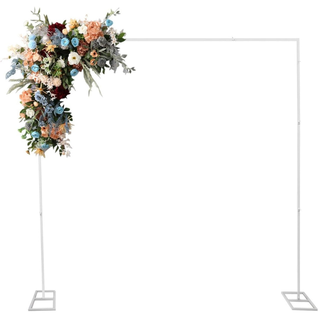 quadratischer hochzeitsbogen gestell mit basis 3-5kg tragfaehigkeit stehend ballonbogen gestell fuer gaerten hochzeiten geburtstagsfeiern und jubilaeen 24x24m
