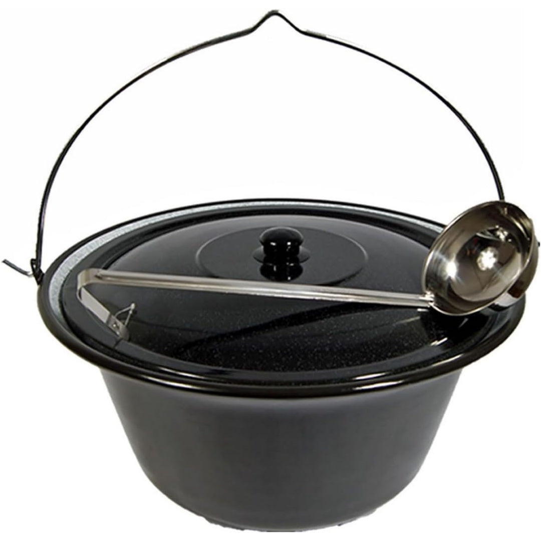 set gulaschkessel gulaschtopf 22 liter emaille deckel gratis schoepfkelle