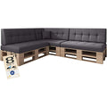 palettenkissen outdoor uv-lichtecht wasserdicht - 8er set - palettenauflage fuer palettensofa fuer haus garten - palettenpolster fuer palettenmoebel - rueckenkissen sitzkissen anthrazit