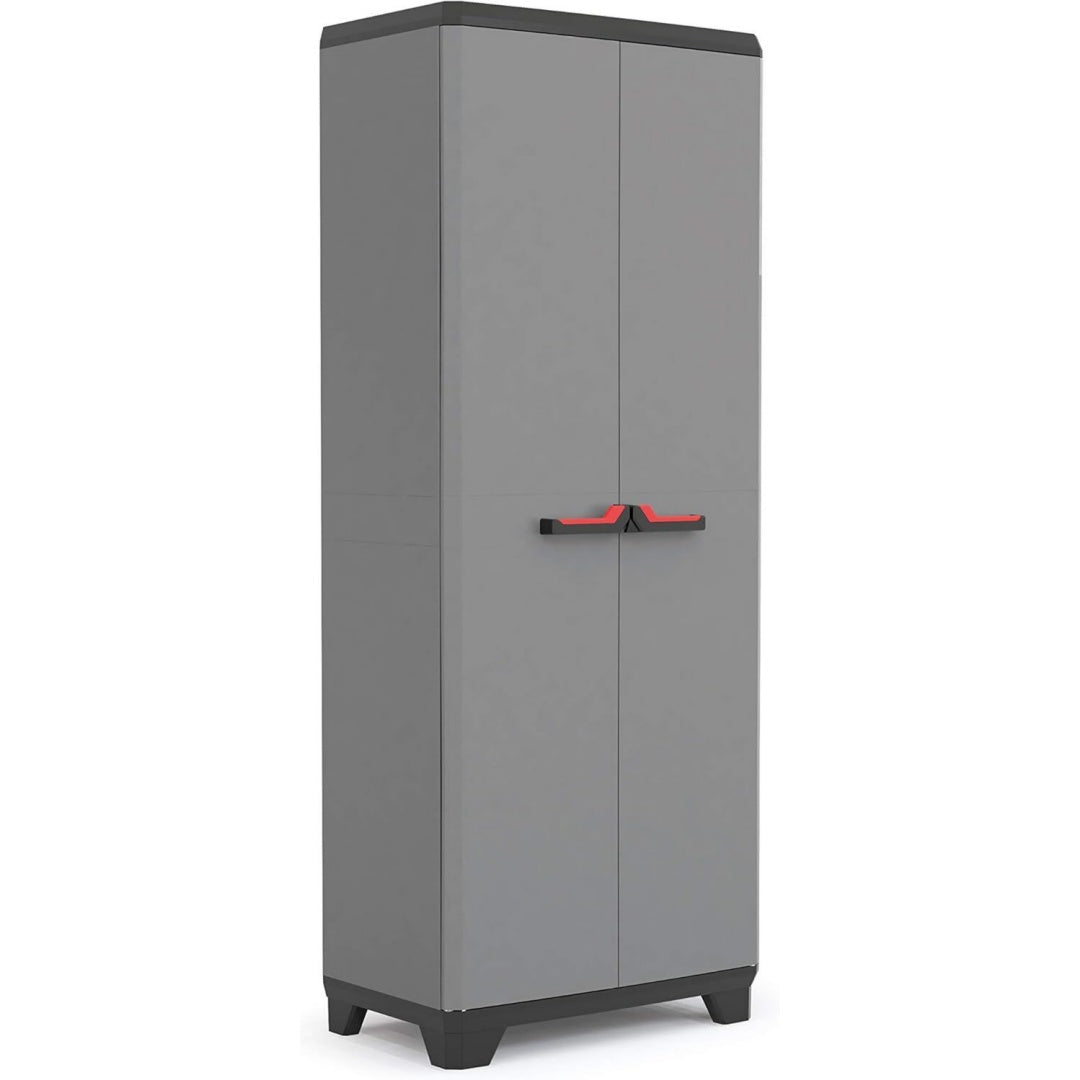 stilo kunststoffschrank hoch dunkelgrauschwarzrot 68 x 39 x 173 cm