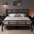 ipormis doppelbettgestell 140 x 200 cm mit kopfteil und fussteil metallbettrahmen 300 kg tragkraft stauraum unter dem bett einfache montage schwarz